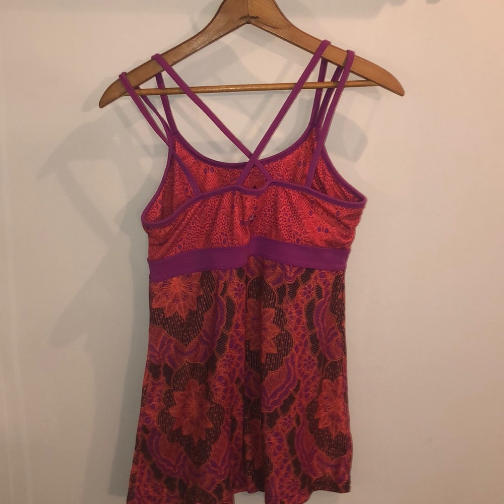PrAna Breathe Kaley strappy pink and purple tank - Picture 4 of 7
